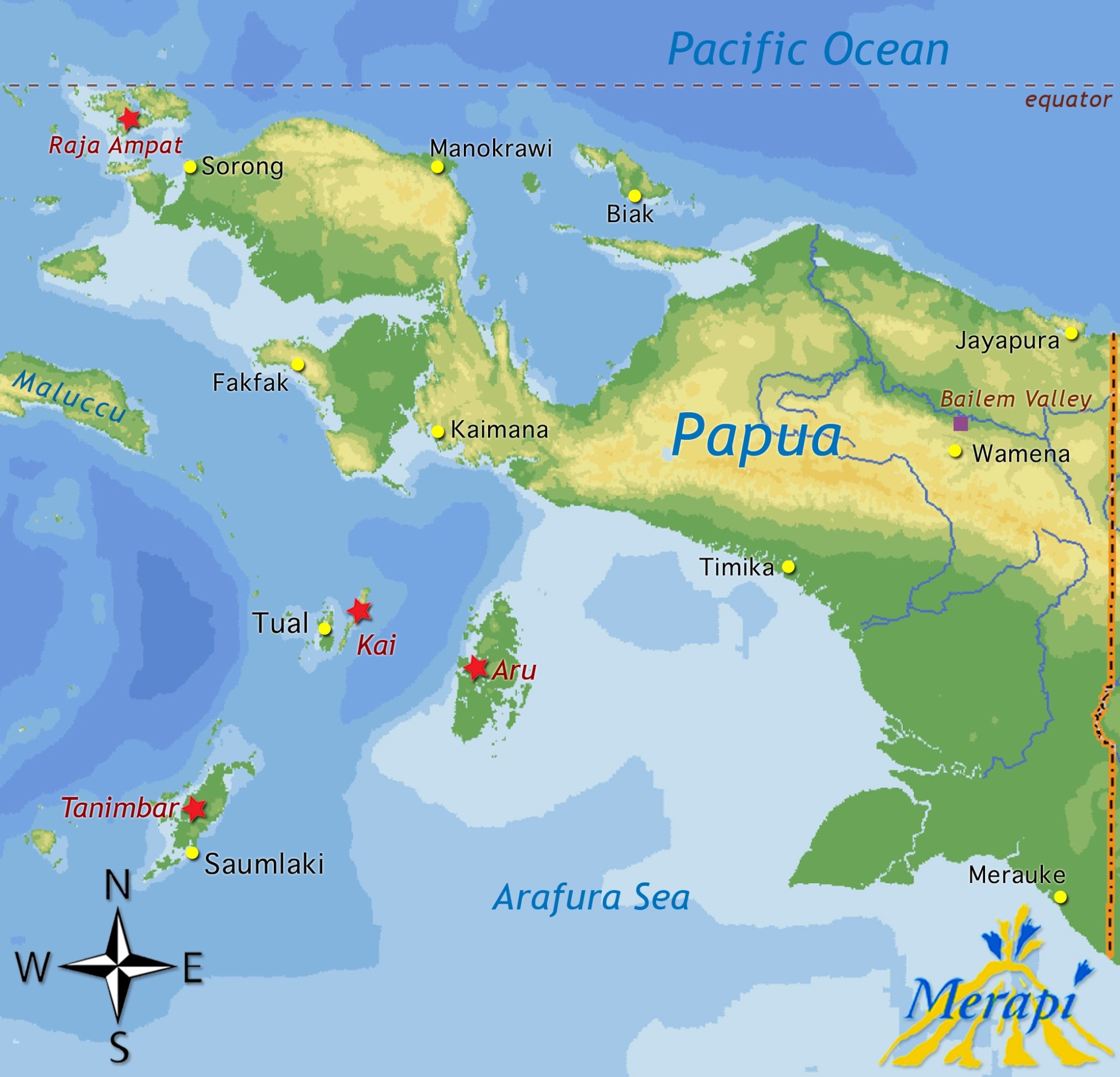 Roundtrip Papua - Private Indonesia roundtrips Merapi Tour & Travel